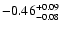 $\rm -0.46^{+ 0.09 }_{- 0.08 }$