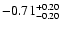 $\rm -0.71^{+ 0.20 }_{- 0.20 }$