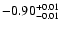 $\rm -0.90^{+ 0.01 }_{- 0.01 }$