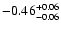 $\rm -0.46^{+ 0.06 }_{- 0.06 }$