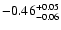 $\rm -0.46^{+ 0.05 }_{- 0.06 }$