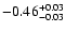 $\rm -0.46^{+ 0.03 }_{- 0.03 }$