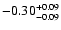$\rm -0.30^{+ 0.09 }_{- 0.09 }$