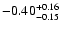 $\rm -0.40^{+ 0.16 }_{- 0.15 }$