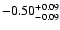 $\rm -0.50^{+ 0.09 }_{- 0.09 }$