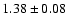 $ 1.38 \pm 0.08 $