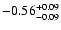 $\rm -0.56^{+ 0.09 }_{- 0.09 }$