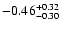 $\rm -0.46^{+ 0.32 }_{- 0.30 }$