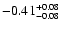 $\rm -0.41^{+ 0.08 }_{- 0.08 }$