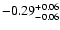 $\rm -0.29^{+ 0.06 }_{- 0.06 }$