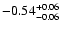 $\rm -0.54^{+ 0.06 }_{- 0.06 }$