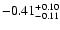 $\rm -0.41^{+ 0.10 }_{- 0.11 }$