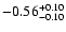 $\rm -0.56^{+ 0.10 }_{- 0.10 }$