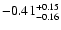 $\rm -0.41^{+ 0.15 }_{- 0.16 }$