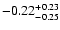 $\rm -0.22^{+ 0.23 }_{- 0.25 }$