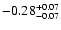 $\rm -0.28^{+ 0.07 }_{- 0.07 }$