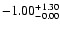 $\rm -1.00^{+ 1.30 }_{- 0.00 }$