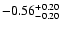 $\rm -0.56^{+ 0.20 }_{- 0.20 }$