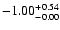 $\rm -1.00^{+ 0.54 }_{- 0.00 }$