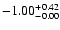 $\rm -1.00^{+ 0.42 }_{- 0.00 }$