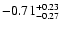 $\rm -0.71^{+ 0.23 }_{- 0.27 }$