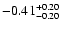 $\rm -0.41^{+ 0.20 }_{- 0.20 }$