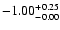 $\rm -1.00^{+ 0.25 }_{- 0.00 }$