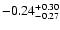 $\rm -0.24^{+ 0.30 }_{- 0.27 }$