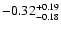 $\rm -0.32^{+ 0.19 }_{- 0.18 }$