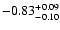 $\rm -0.83^{+ 0.09 }_{- 0.10 }$