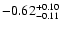 $\rm -0.62^{+ 0.10 }_{- 0.11 }$