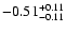 $\rm -0.51^{+ 0.11 }_{- 0.11 }$