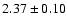$ 2.37 \pm 0.10 $