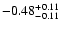 $\rm -0.48^{+ 0.11 }_{- 0.11 }$