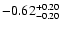$\rm -0.62^{+ 0.20 }_{- 0.20 }$