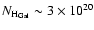 $N_{\rm H_{Gal}} \sim 3\times
10^{20}$