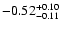 $\rm -0.52^{+ 0.10 }_{- 0.11 }$