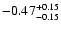 $\rm -0.47^{+ 0.15 }_{- 0.15 }$