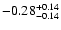 $\rm -0.28^{+ 0.14 }_{- 0.14 }$