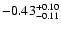 $\rm -0.43^{+ 0.10 }_{- 0.11 }$