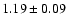 $ 1.19 \pm 0.09 $