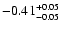 $\rm -0.41^{+ 0.05 }_{- 0.05 }$