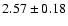 $ 2.57 \pm 0.18 $