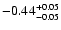 $\rm -0.44^{+ 0.05 }_{- 0.05 }$