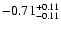 $\rm -0.71^{+ 0.11 }_{- 0.11 }$
