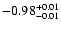 $\rm -0.98^{+ 0.01 }_{- 0.01 }$