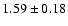 $ 1.59 \pm 0.18 $