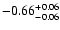 $\rm -0.66^{+ 0.06 }_{- 0.06 }$