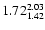 $\rm 1.72^{2.03}_{1.42}$