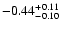 $\rm -0.44^{+ 0.11 }_{- 0.10 }$